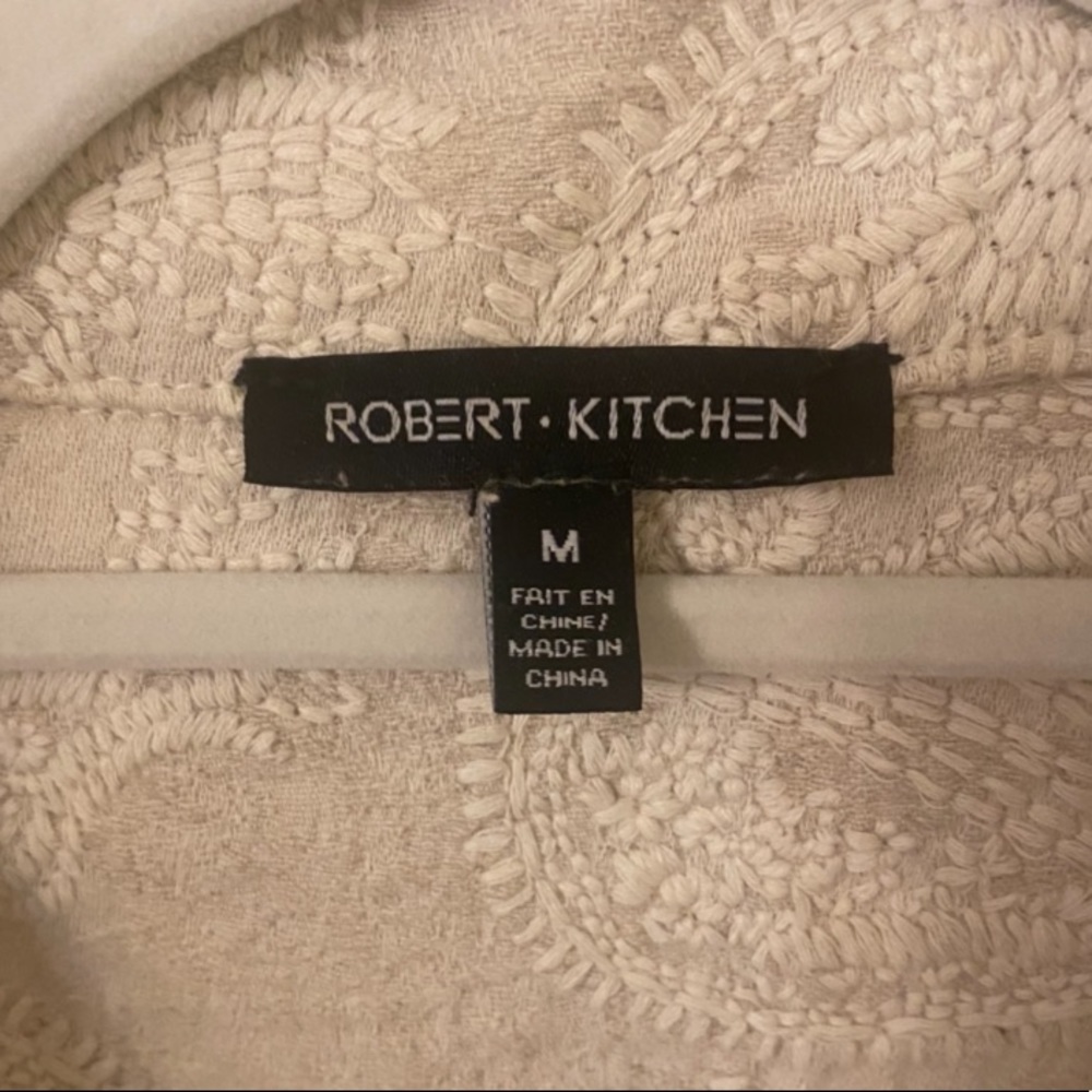 Off White Floral Stitched Jacket - image 2